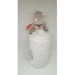 Couverture bébé en polaire avec doudou renard (100 x 70
